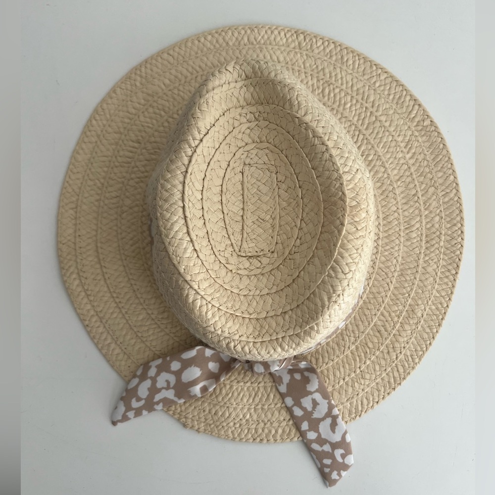 Girls Straw Wide Brim Hat - Picture 7 of 7